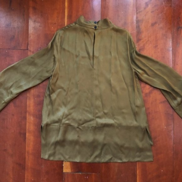 MANGO satin swing dress, Champagne, Sz. 8 - Picture 2 of 5